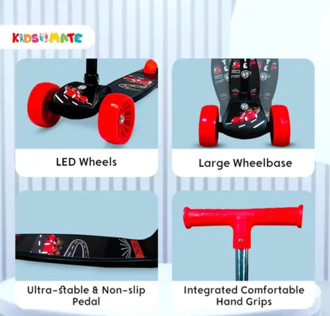 Kidsmate Tri-Wheel Kick Scooter – Glide with Confidence!
