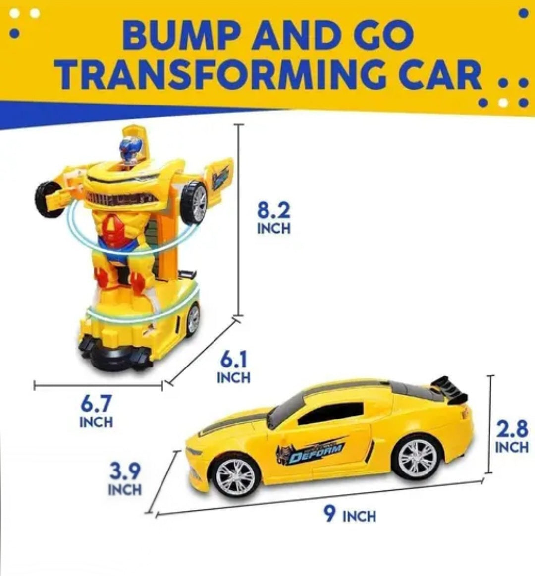 Auto Transformation Robot Car – High-Speed Action with LED Lights & Real Engine Sound